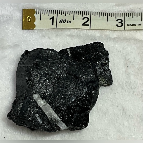 Stunning Raw Black Tourmaline with Quartz Inclusion Natural - Picture 7 of 8